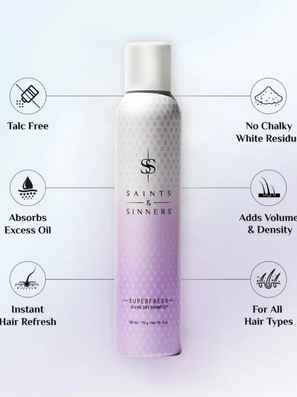 New Saints & Sinners Superfresh Dry Shampoo - 6oz.